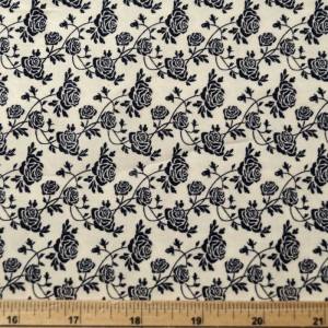 Fabric Hearts 12cm – Black and Cream Weaving Roses