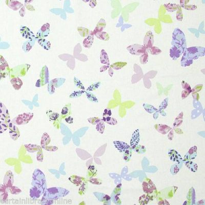 Fabric Hearts 12cm – Butterflies Lavender