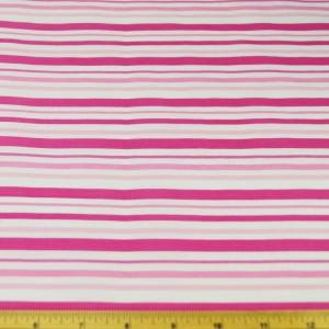 Fabric Hearts 12cm – Cerise and Pink Stripes