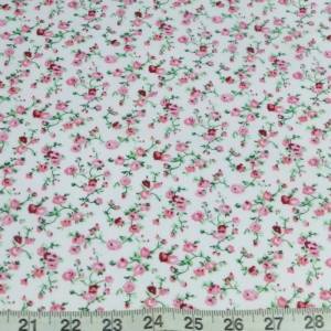 Fabric Hearts 12cm – Flowers Pink and Red