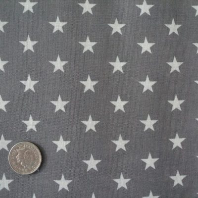 Fabric Hearts 12cm – Grey Mini Stars