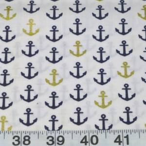 Fabric Hearts 12cm – Nautical Anchors
