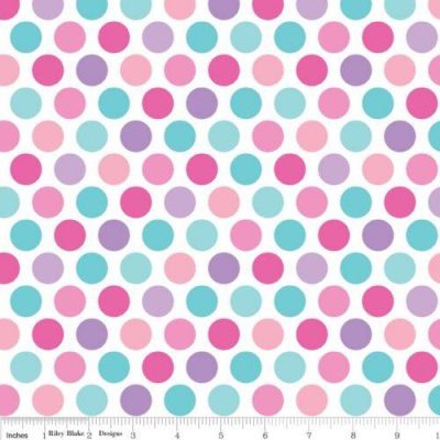 Fabric Letters 10cm – Pastel Shades Spots