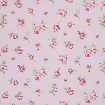 Fabric Hearts 12cm – Pink Roses Pattern
