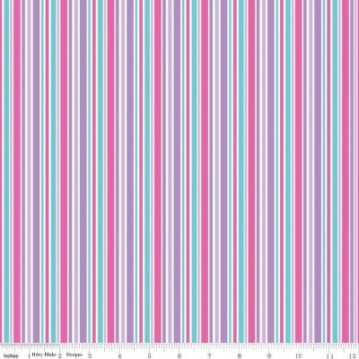 Fabric Hearts 12cm – Pink and Purple Stripes