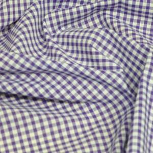 Fabric Hearts 12cm – Purple Gingham