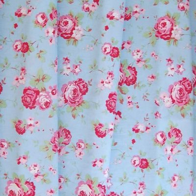 Fabric Letters 10cm – Roses Repeating Pattern Blue Background